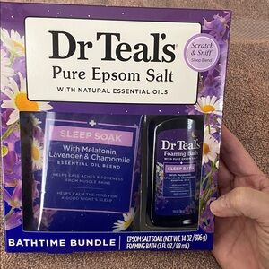 Dr. Teals Pure Epsom Salt Gift Set NIB Sleep Soak